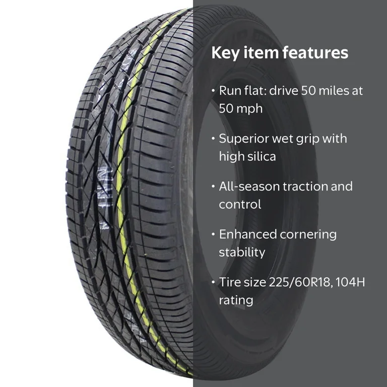 Bridgestone, Passenger Tire, 225/60R18 104H XL, All Season RFT