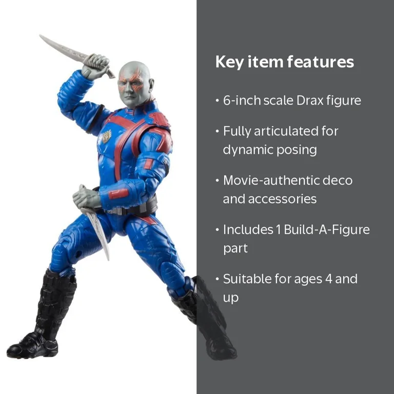 Marvel, Guardians of the Galaxy Vol. 3 Drax Kids Toy Action Figure