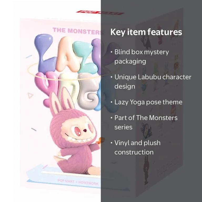 Pop Mart Labubu - Lazy Yoga Vinyl Plush Pendant Blind Box