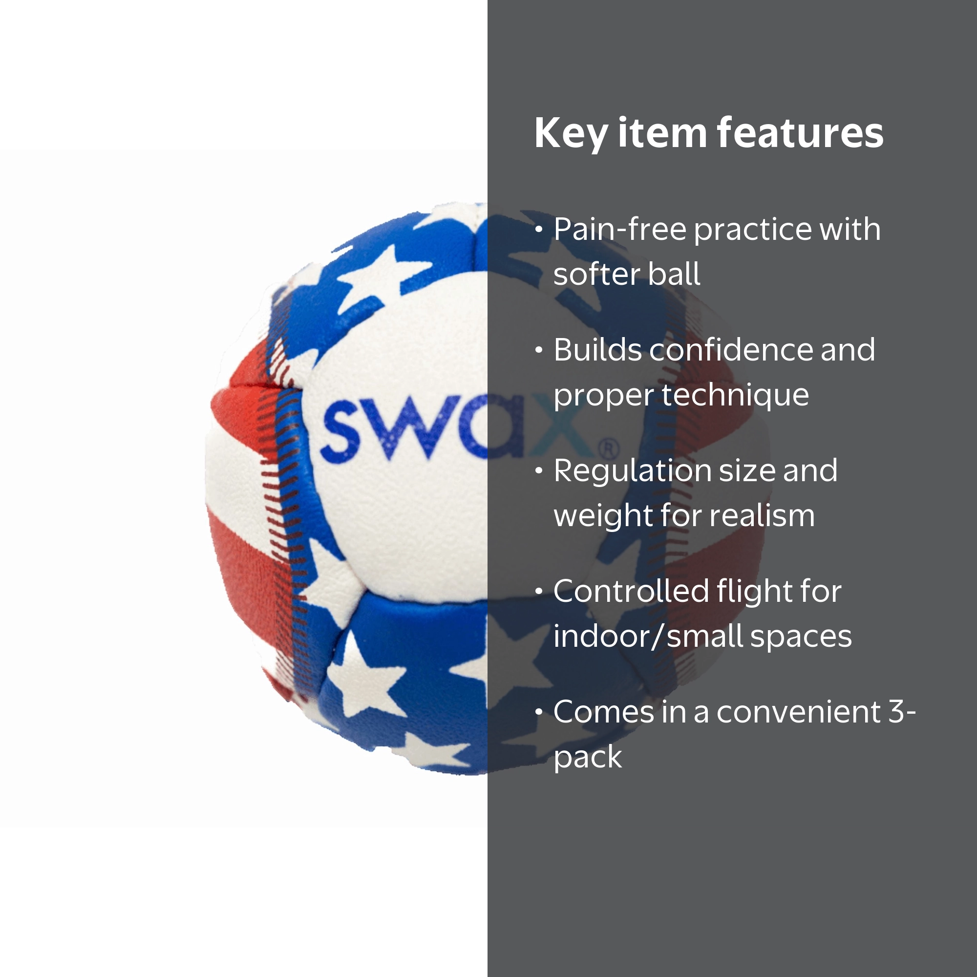 3 pack) Swax Training Baseball - Walmart.com