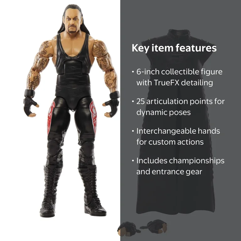 WWE Undertaker Elite Collection 6-inch Action Figure, Posable