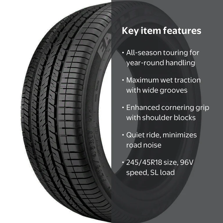 Goodyear, Passenger Tire, 245/45R18 96V, All Season Traction