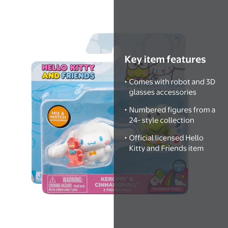 Hello Kitty and Friends - 2 inch 2 Figure Pack - Rainbow Vibes