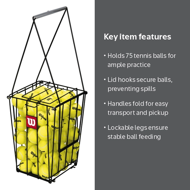 Wilson 75 Ball Pick-Up Hopper, lightweight graphite - Walmart.com
