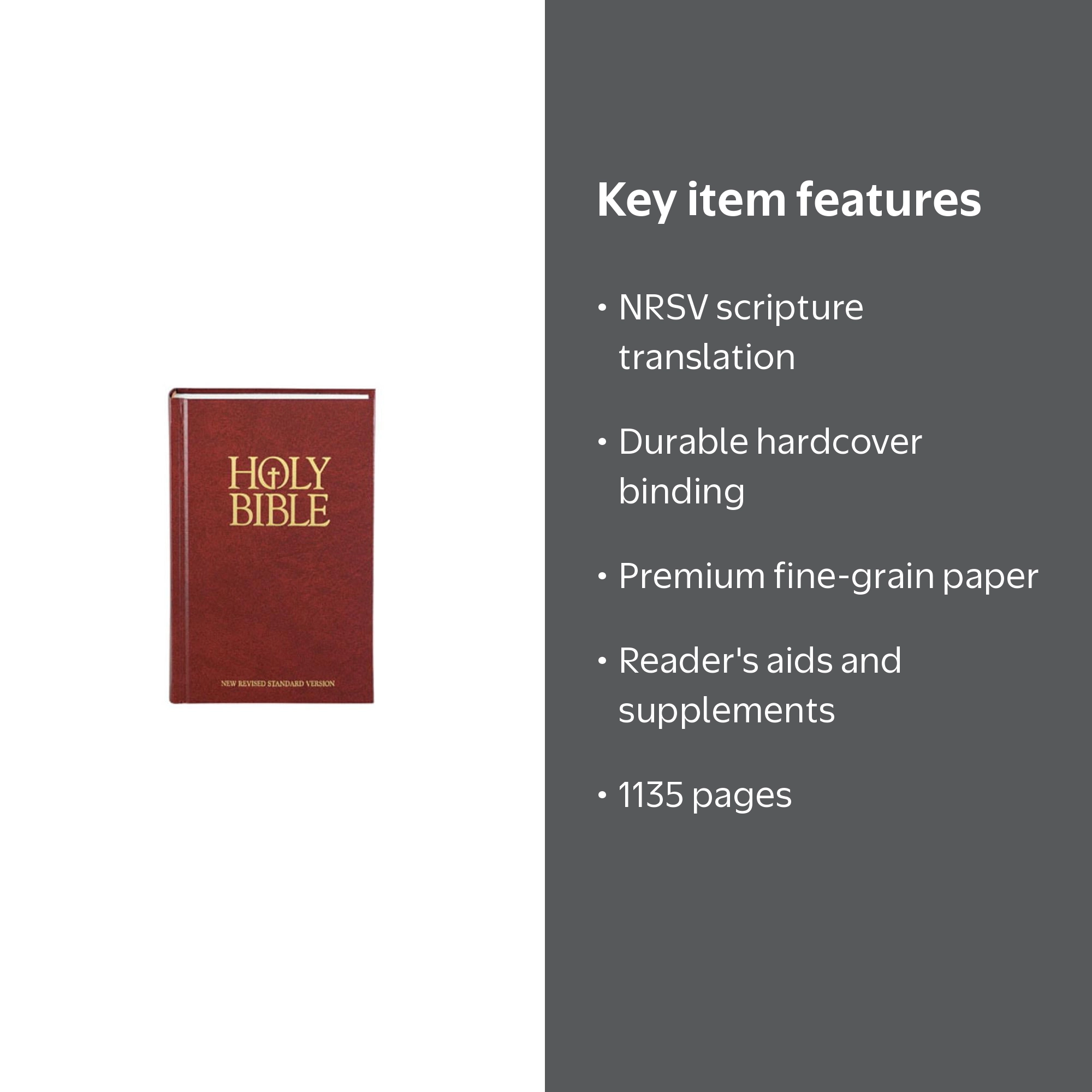 Holy Bible-NRSV, (Hardcover) - Walmart.com