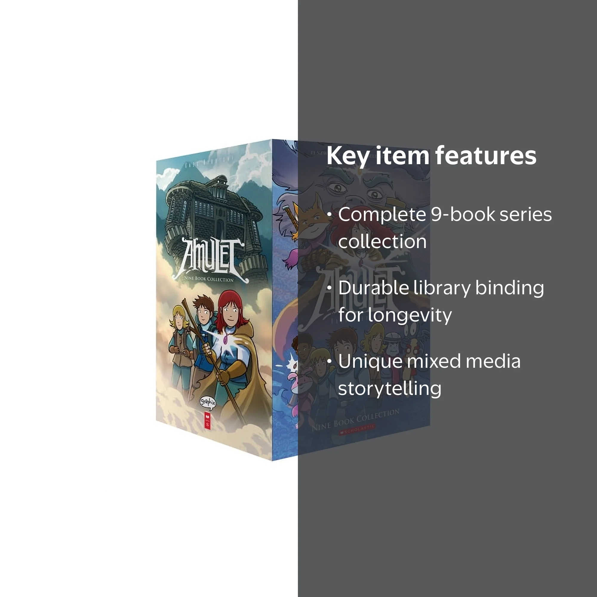 Amulet: Amulet #1-9 Box Set, Library Binding Format, Mixed Media