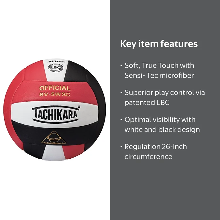 Tachikara SV5WSC Sensi-Tec Composite White and Black Volleyball