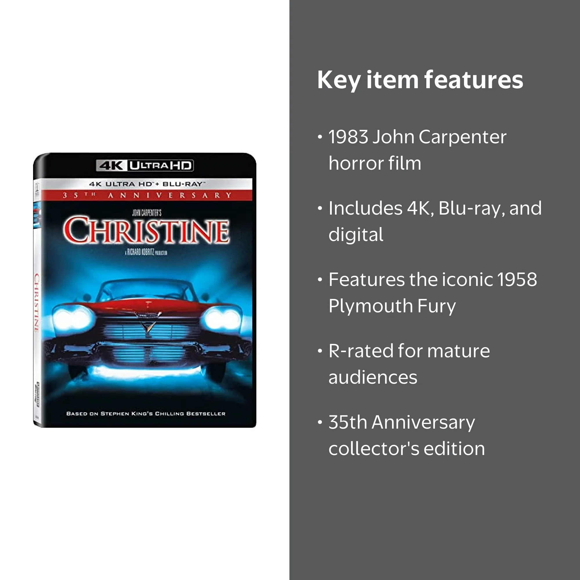 Sony Pictures' Christine (35th Anniversary) 4K Ultra HD + Blu-ray