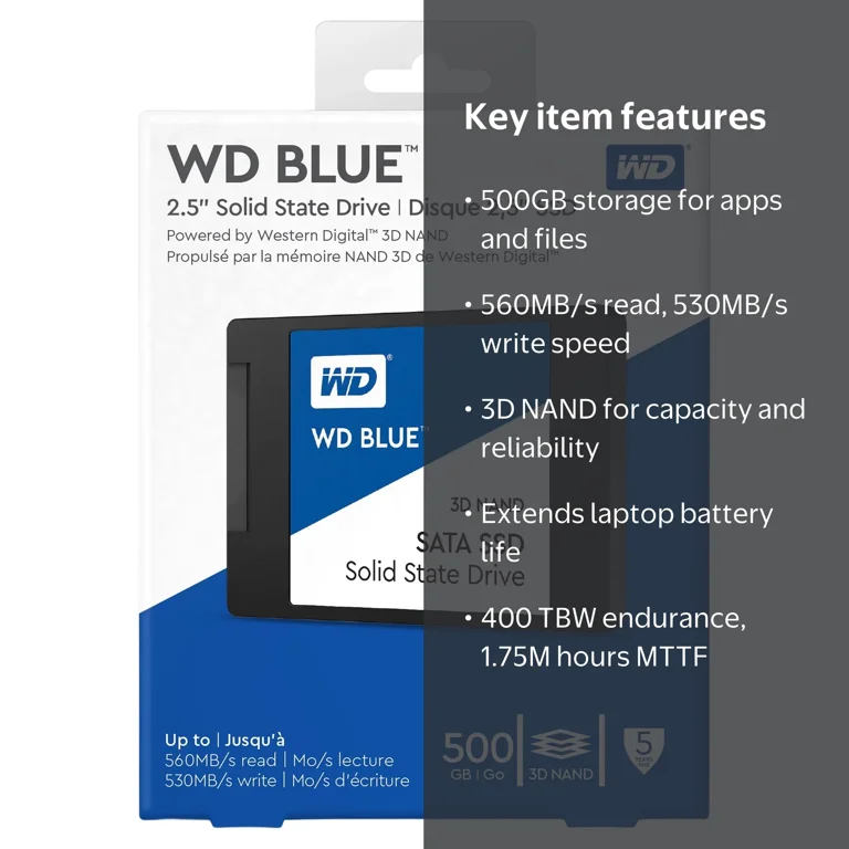 Western Digital WD Blue 2.5-Inch 500GB Internal Solid State Hard Western Digital WD Blue 2.5-Inch 500GB Internal Solid State Hard