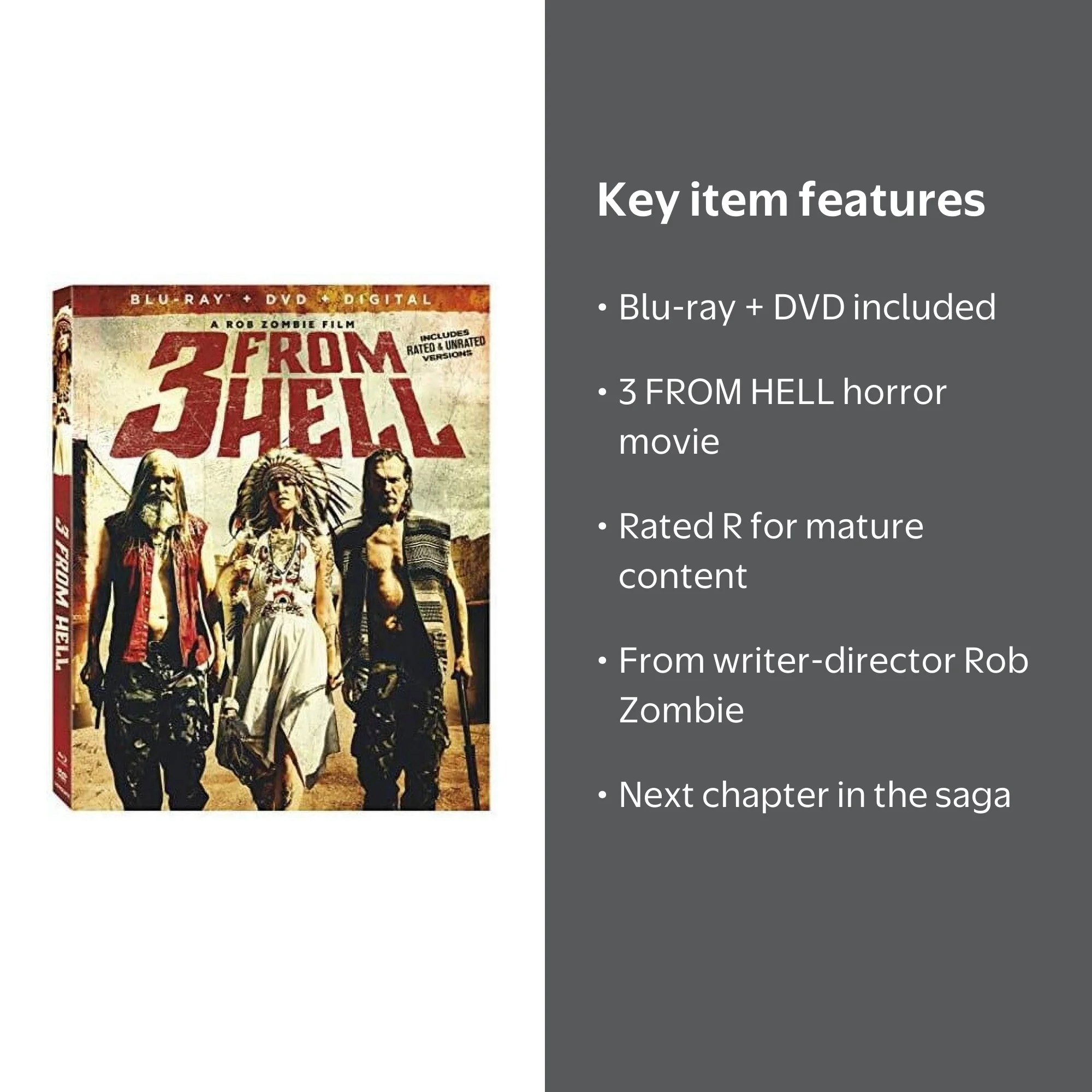 3 From Hell (Blu-ray + DVD), Lions Gate, Horror - Walmart.com