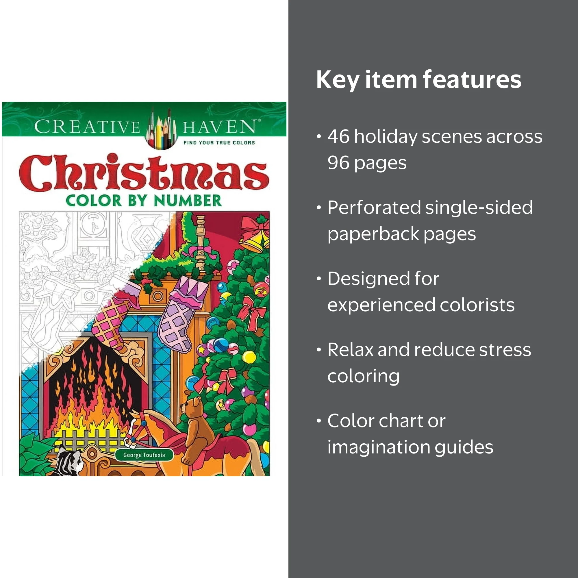 Adult Coloring Books: Christmas Creative Haven Christmas Color by