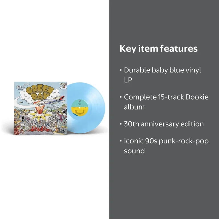 Green Day, Vinyl Record, Dookie 30th Anniversary, Baby Blue Vinyl