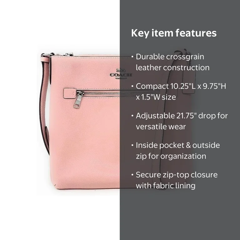 Coach Women's New Crossgrain Leather Handbag, Rowan File Crossbody