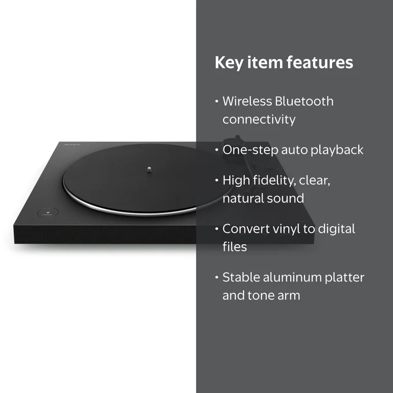 Sony, Wireless Turntable, PS-LX31BR, Bluetooth Vinyl Player