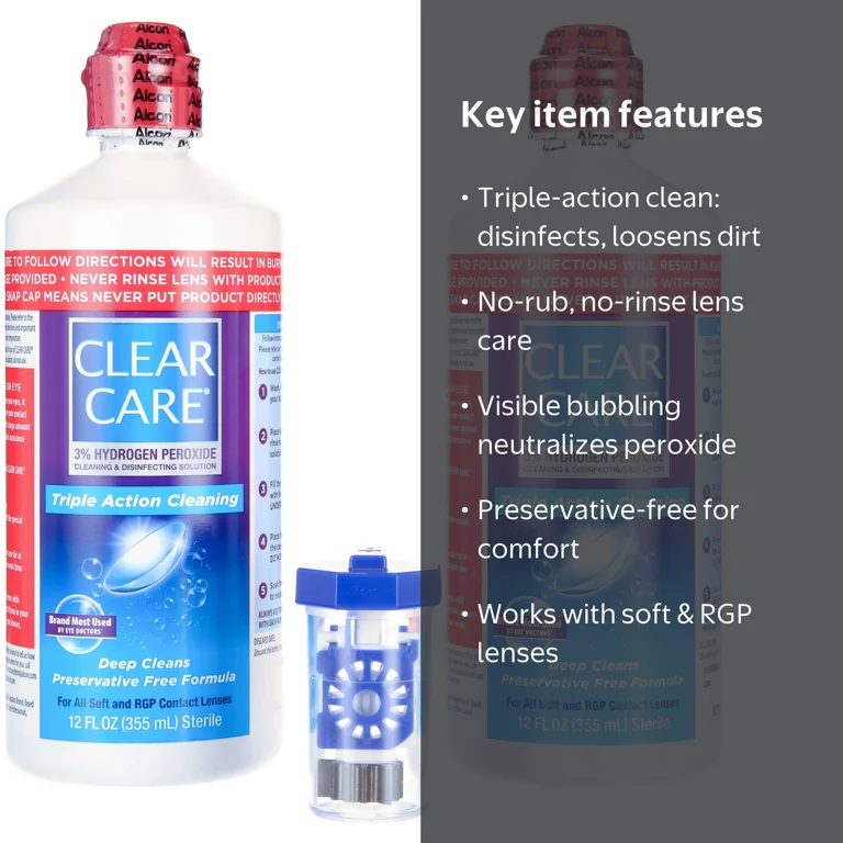 CLEAR CARE Cleaning & Disinfecting Contact Lens Solution with Lens
