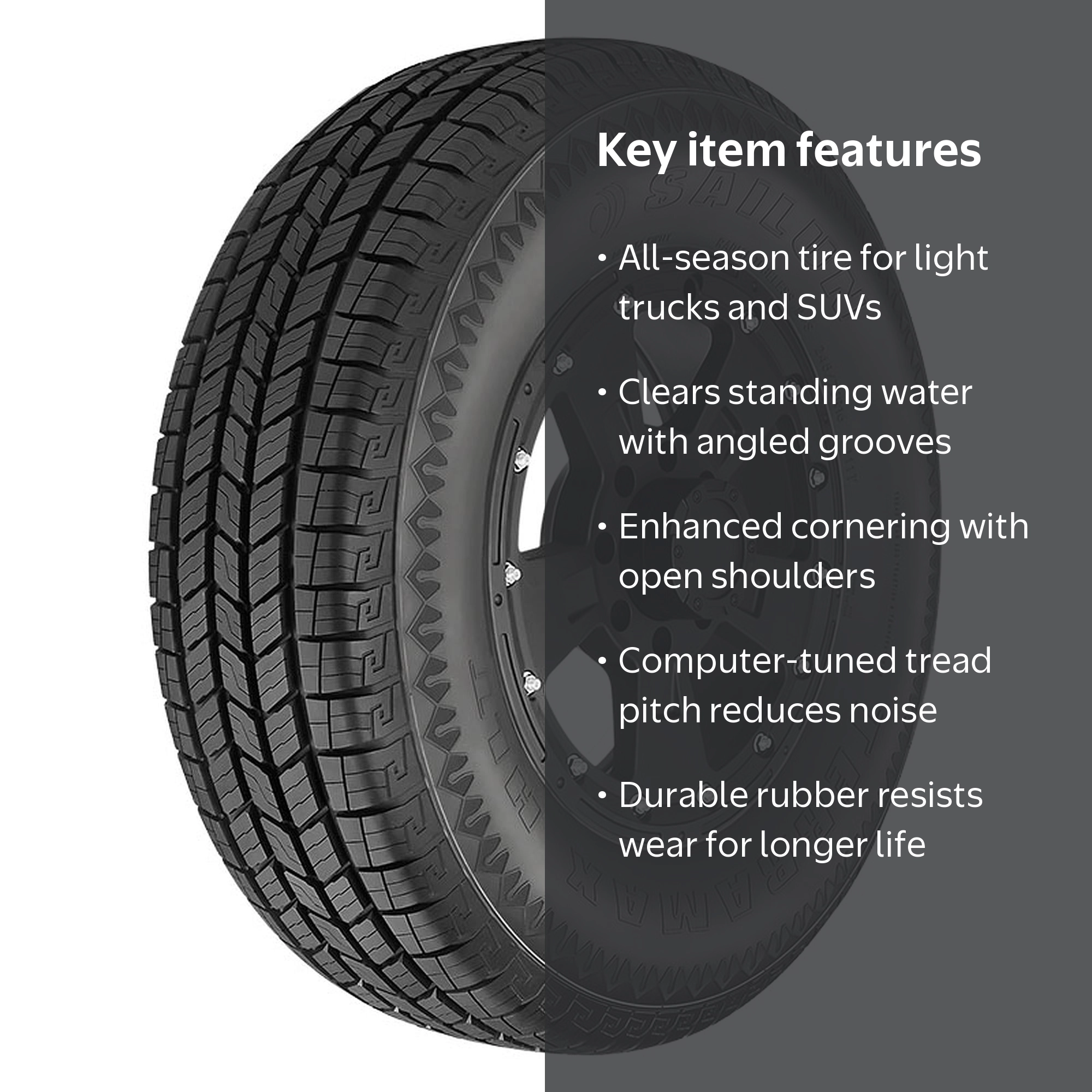 Sailun, All-Season Tire, 265/60R18, Water Drainage - Walmart.com