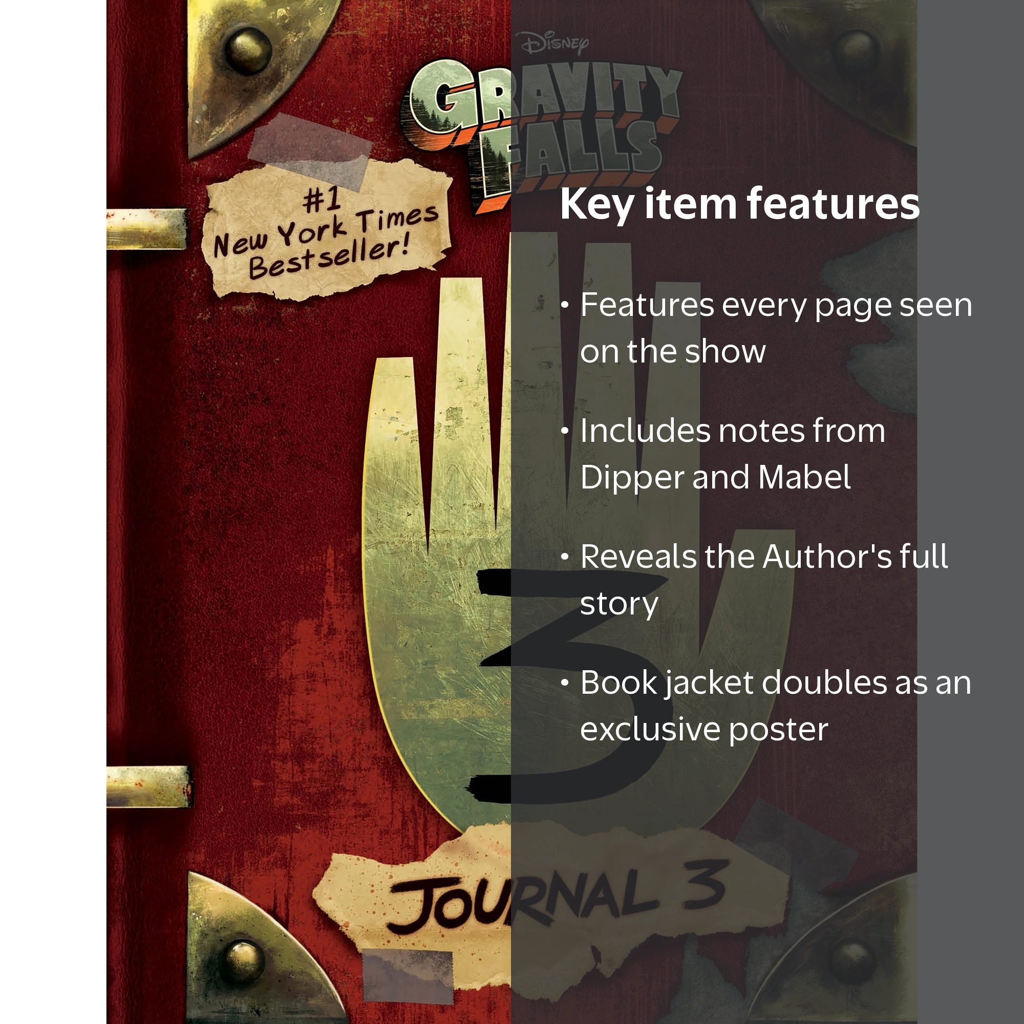 Gravity Falls Journal 3 洋書 Gravity Falls: Journal 3, 288-page hardcover, Monster Secrets