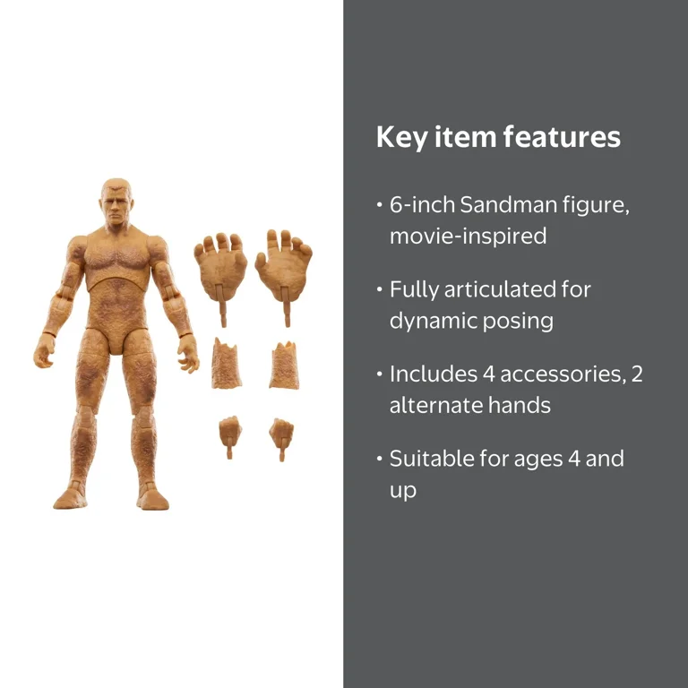 Marvel, 6 Inch Marvel‚Äôs Sandman Action Figure, 15 cm, MCU