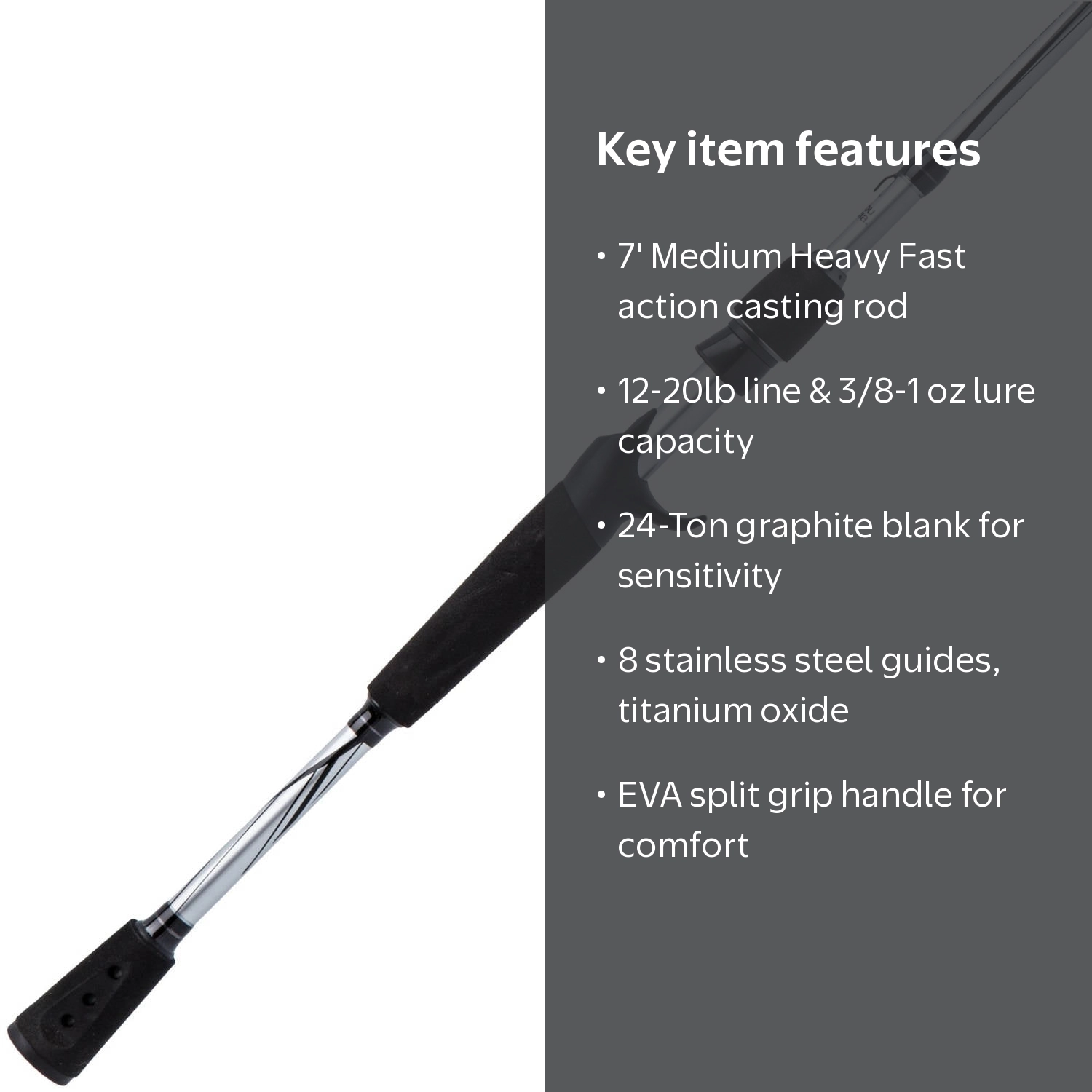 Abu Garcia Vengeance® Casting Rod, 7' Medium Heavy Fishing Rod