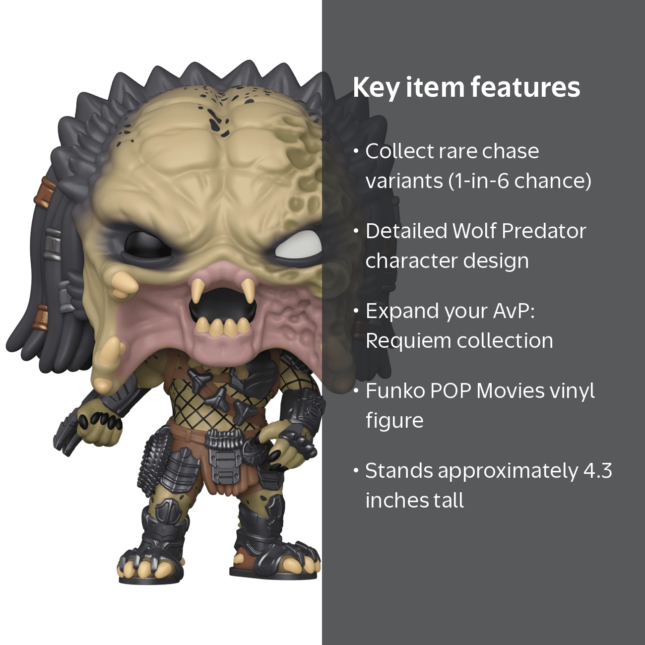 Funko, Vinyl Figure, Predator Wolf Hunter, 4.3 in, Possible Chase
