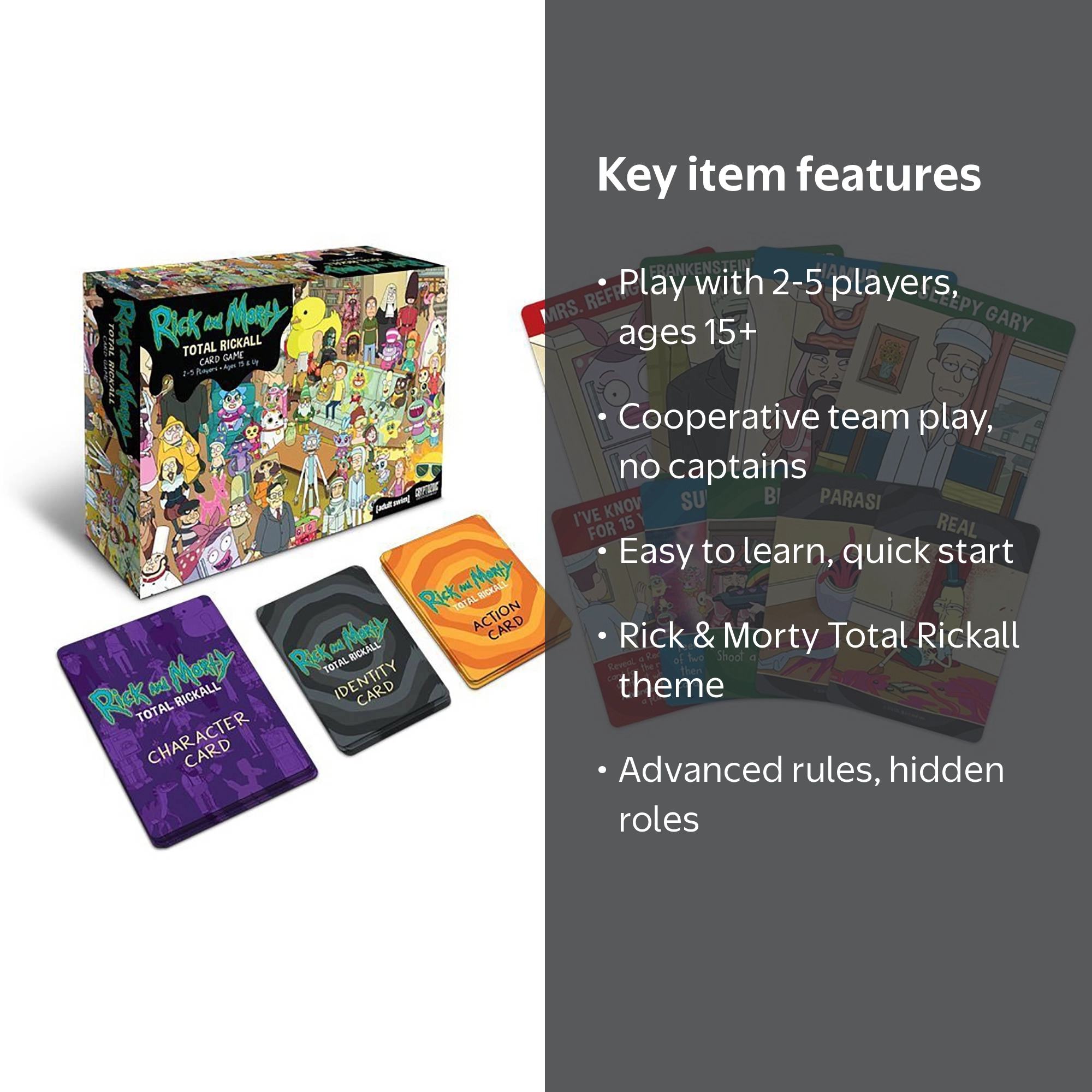 Cryptozoic Rick & Morty Total Rickall Card Game, Coop, 2-5 players