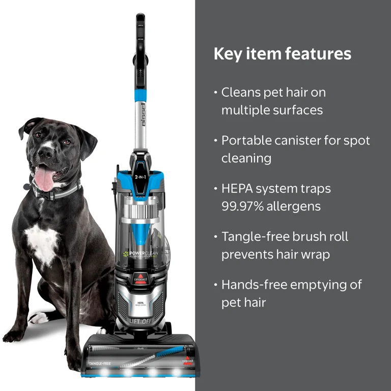 BISSELL, PowerClean Allergen Pet Lift-Off, 3399, Black - Walmart.com