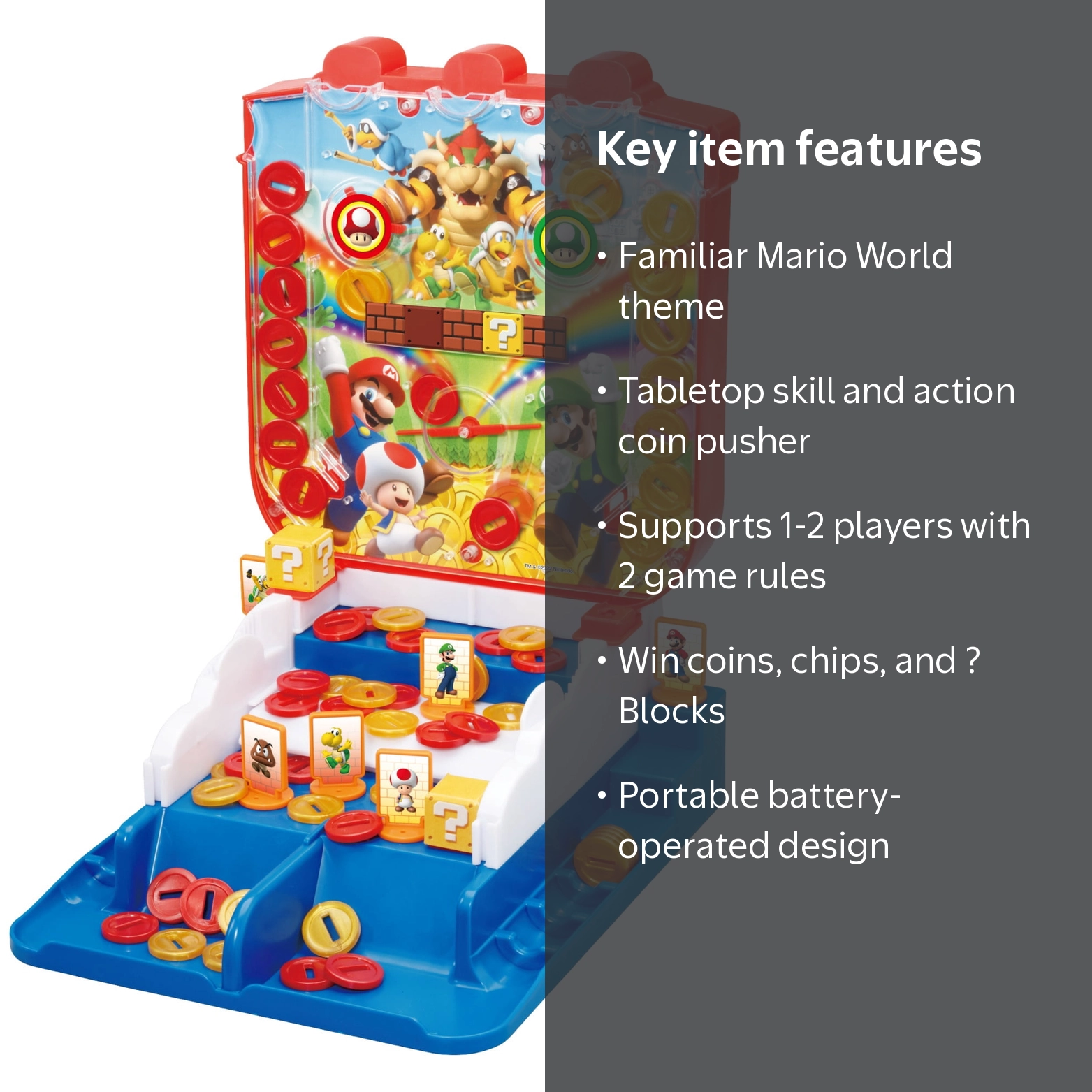Epoch Games, Super Mario Lucky Coin Game, Coin Pusher, 4+ years