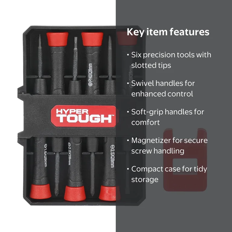 超希少！monster arm 握力器具 2点セット Hyper Tough Swivel Handle Precision Screwdriver Set, 6 Pieces