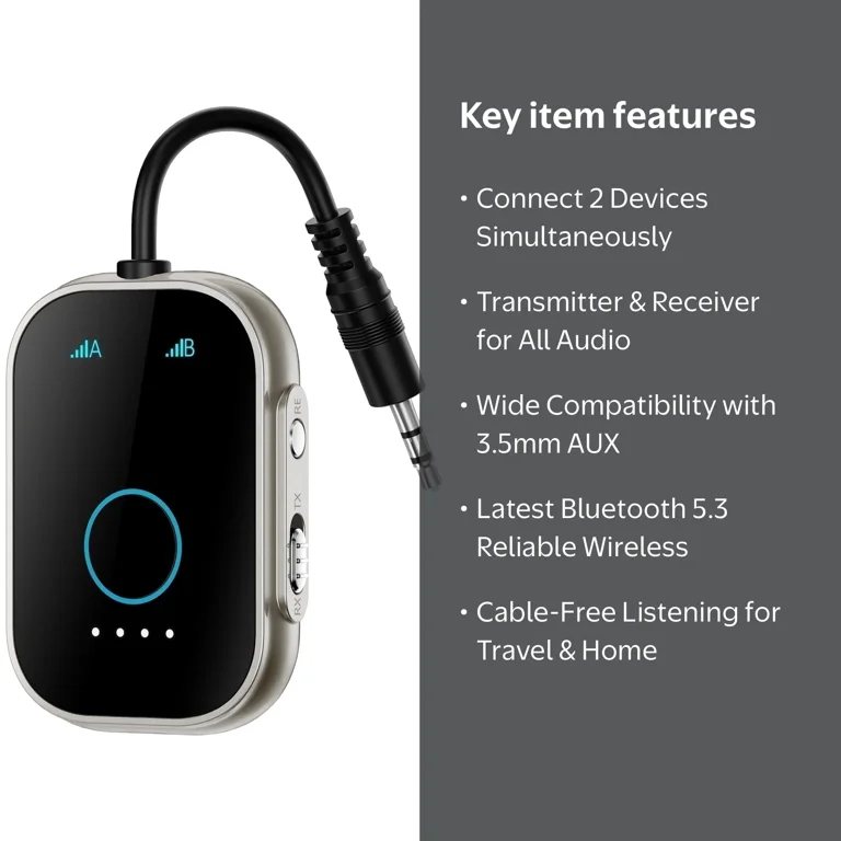 Swiifome Bluetooth Transmitter Receiver, 2-in-1 Bluetooth 5.3