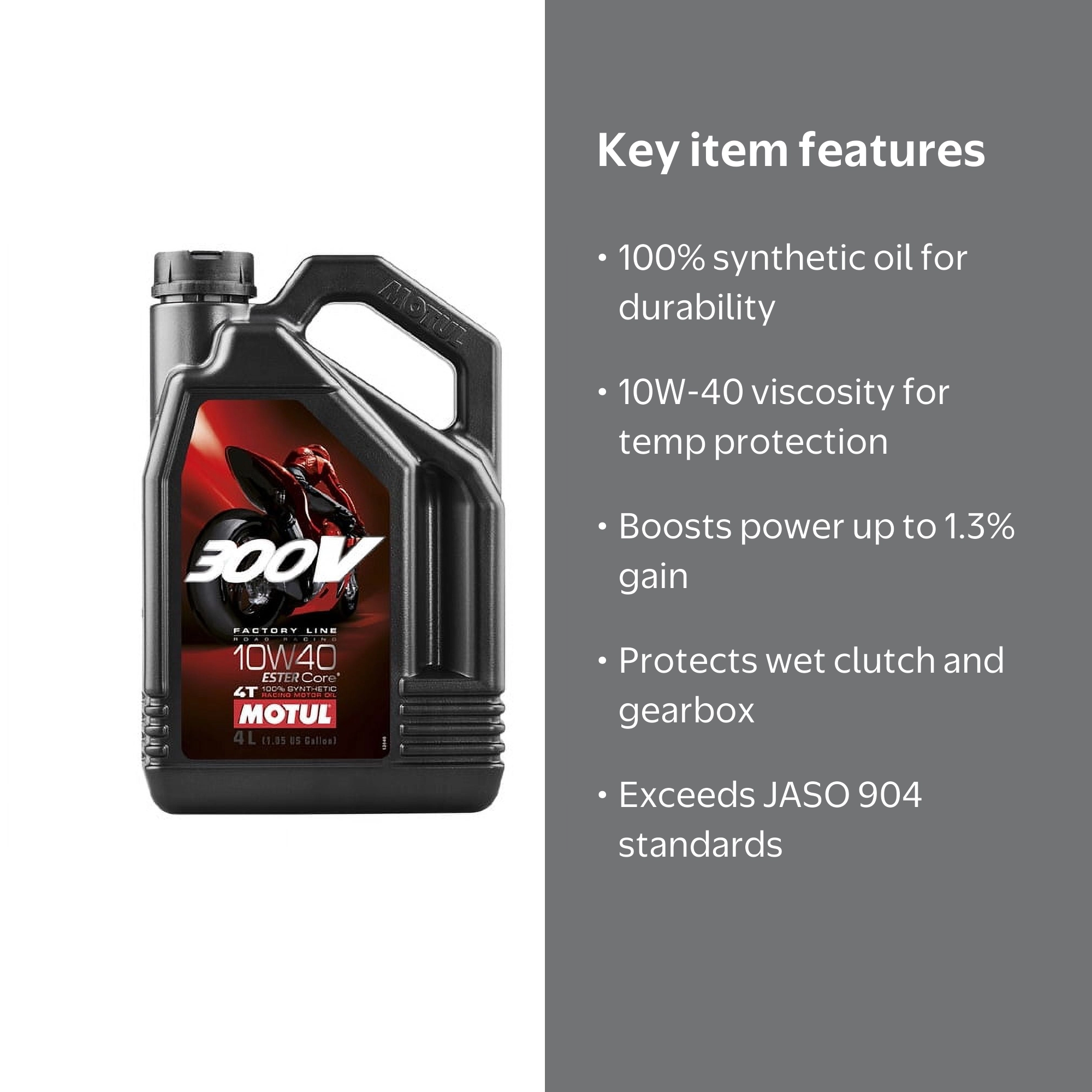 Motul 300V 4T Factory Line 10W 40 Synthetic Motorcycle Engine Oil