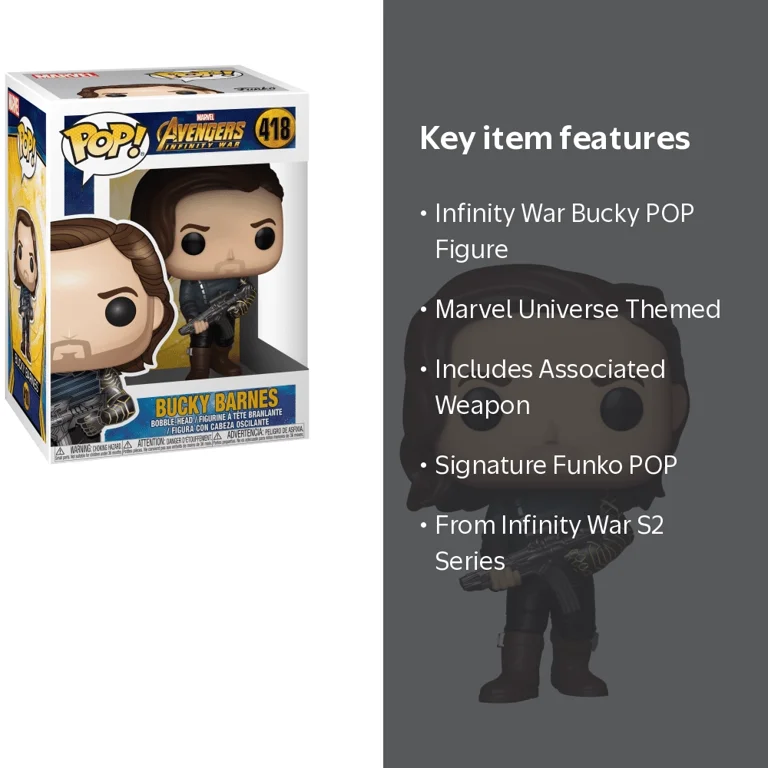 Funko POP Marvel: Infinity War S2 - Bucky w/ Weapon - Walmart.com
