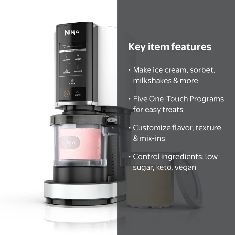Ninja, Ice Cream Maker, NC300WH, 2 16oz Pints with Lids - Walmart.com