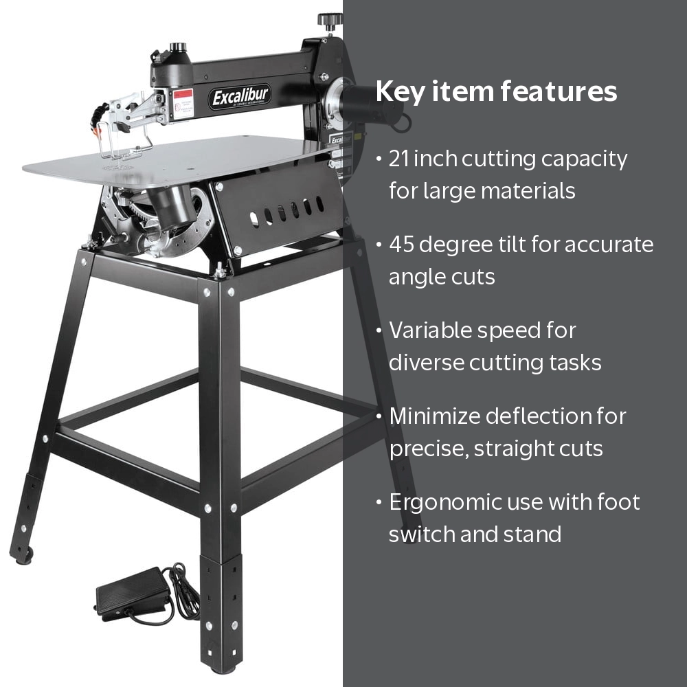 Excalibur EX-21K 21 in. Tilting Head Scroll Saw Kit with Stand