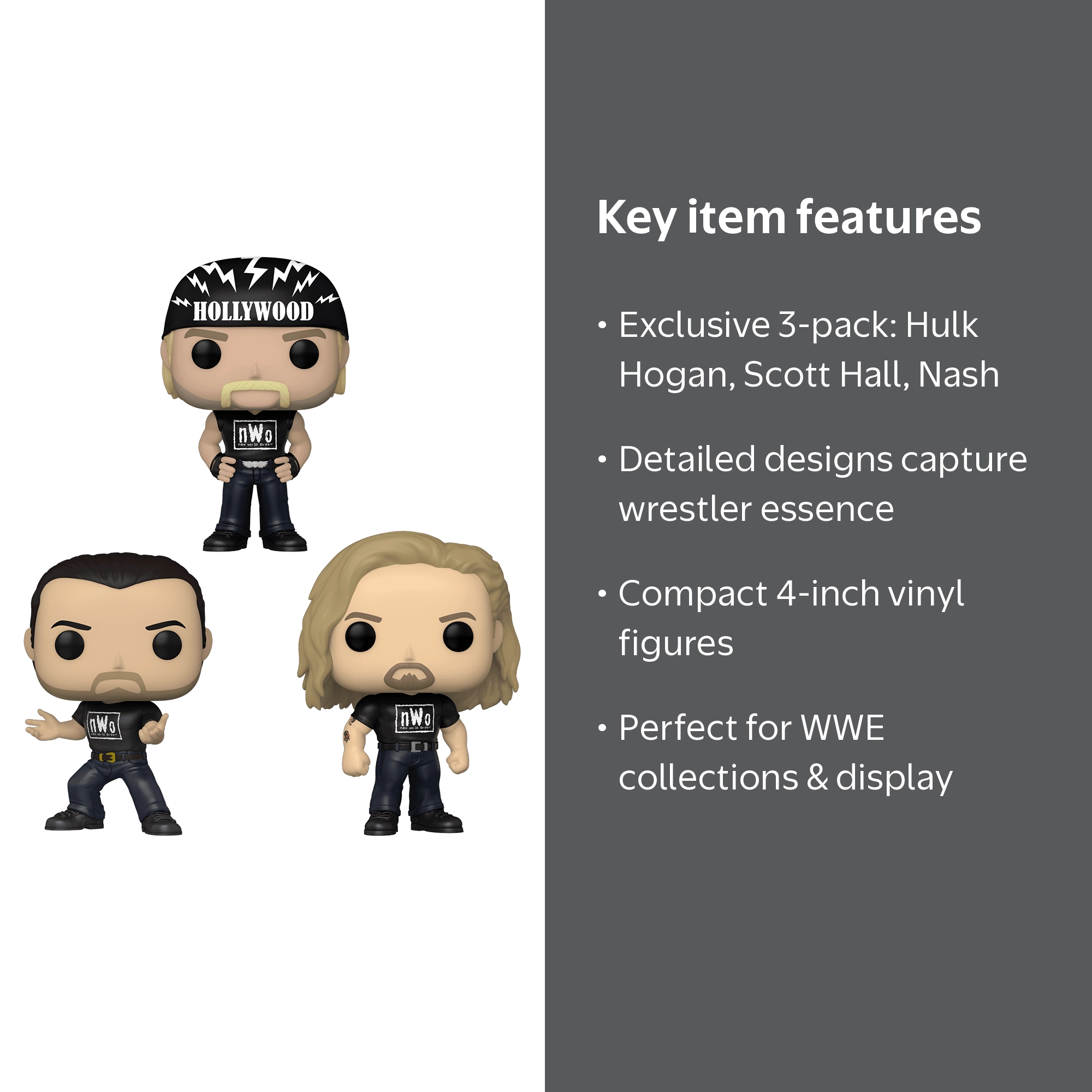 Funko Pop! WWE Wrestling: NWO 3PK Vinyl Figures - Hulk Hogan