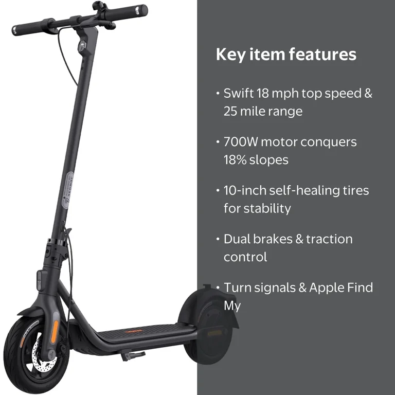 【美品】セグウェイninebot KickScooter ブラック Segway Ninebot Electric Scooter F2, 350W, 18 mph, 25 mi Range