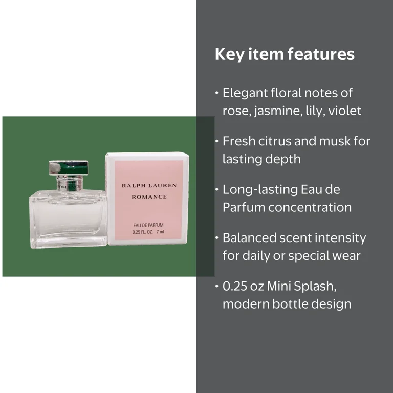 Ralph Lauren's Romance for Women 0.25 oz Eau de Parfum Mini Splash