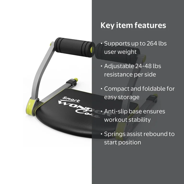 WONDER CORE SMART Sit Up Machine, Ab & Core Toner, Foldable, 265