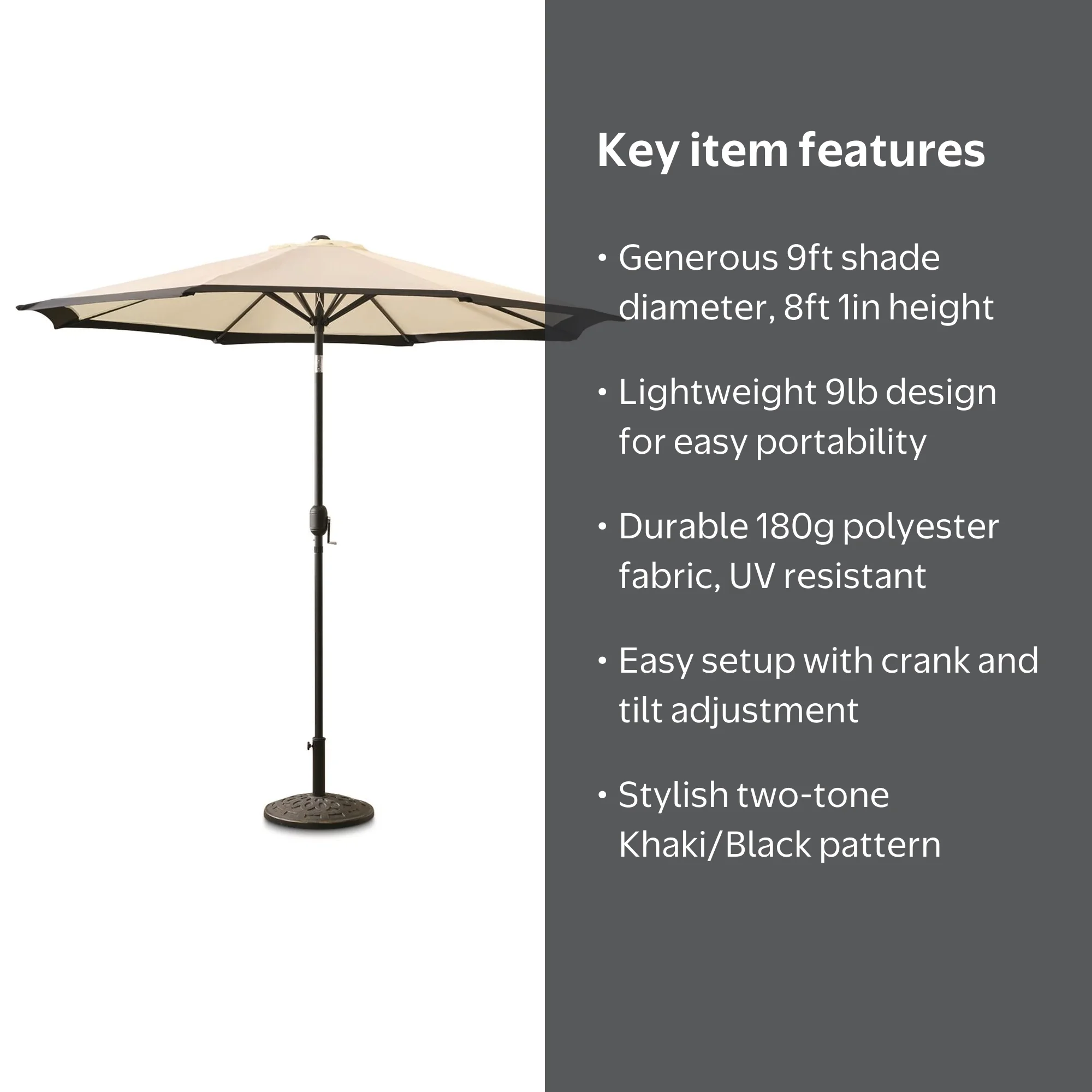 castlecreek 9' two-tone deluxe market patio umbrella CASTLECREEK, Patio Umbrella, IP-S0908T, 9' Two-Tone Deluxe