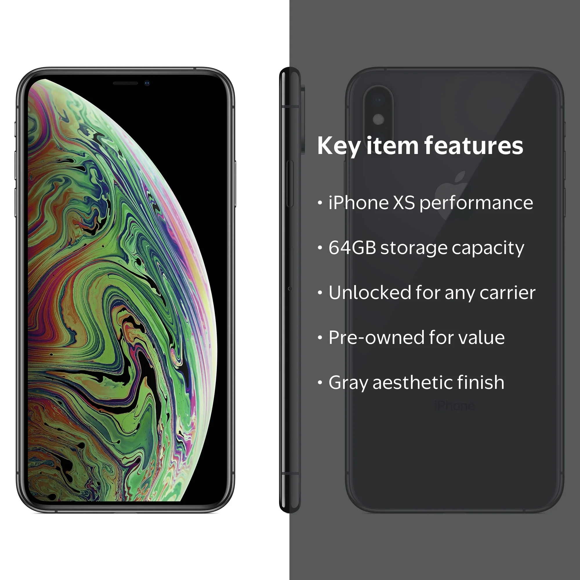 Pre-Owned Used iPhone XS 64GB Gray (Unlocked) (Used ) - Walmart.com