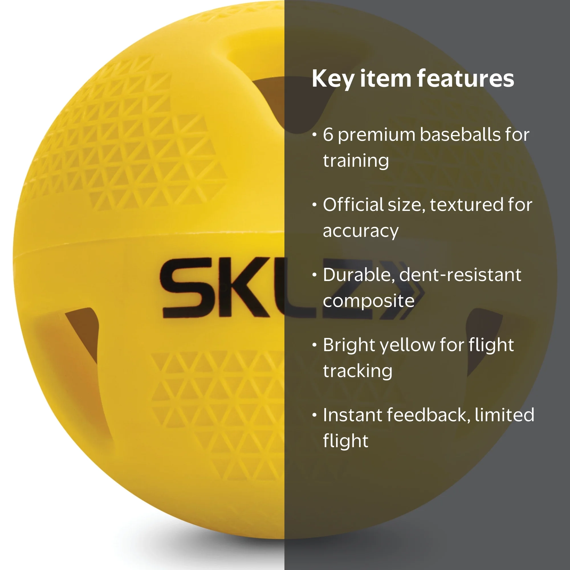SKLZ Premium Impact Training Baseballs, Yellow, 6 Pack - Walmart.com