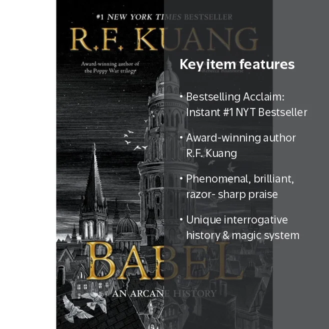 R. F. Kuang, Hardcover Book, Babel: Or the Necessity of Violence