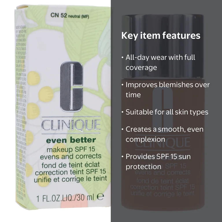 Clinique, Even Better Makeup SPF 15, 1.0 fl oz, Brightening