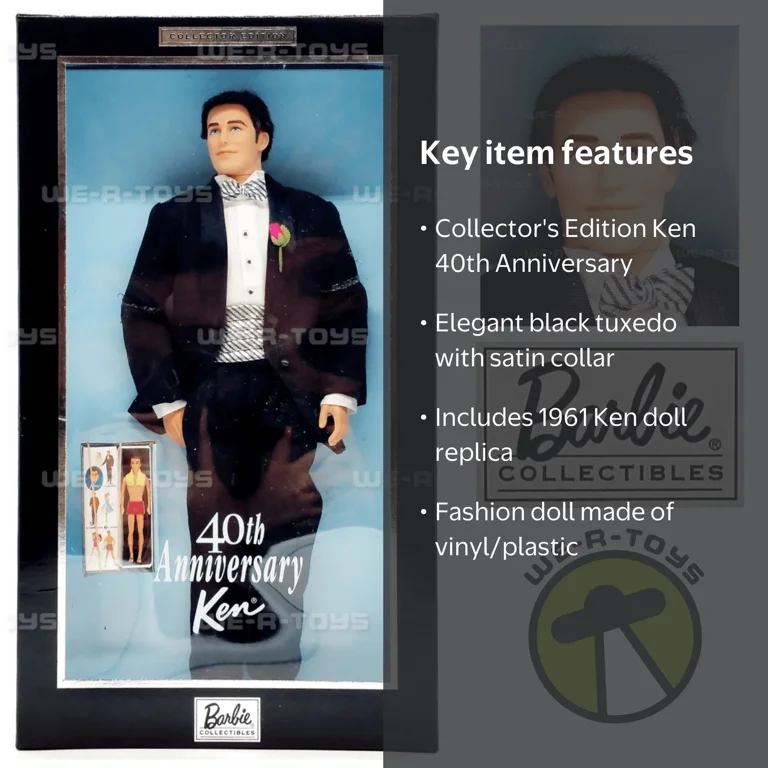 Barbie, Doll, 40th Anniv. Ken Doll Collector Ed. - Walmart.com
