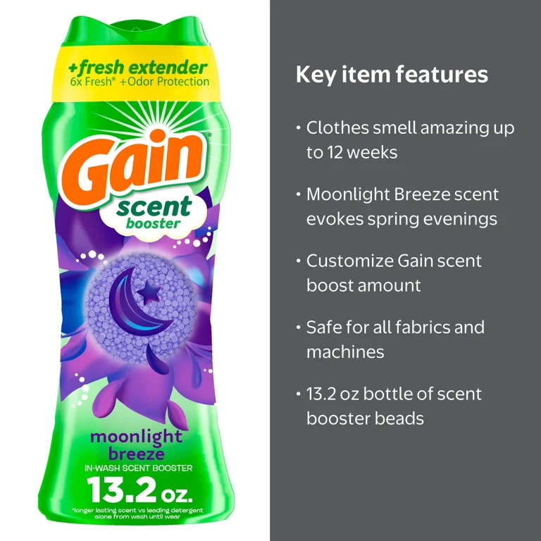 Gain, Laundry Scent Beads, 13.2oz, Moonlight Breeze Scent