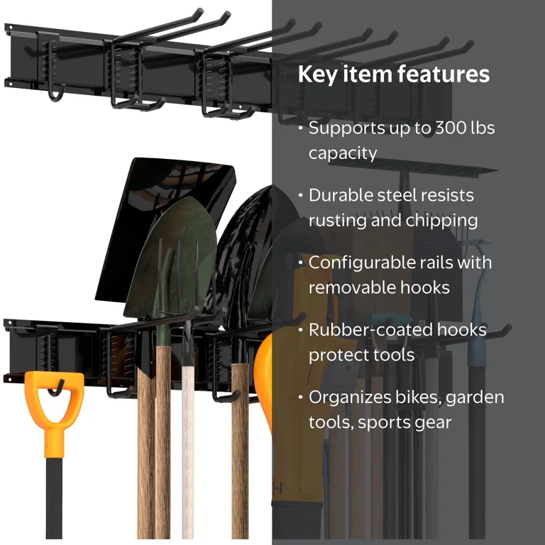 Free Shipping! Sttoraboks Garage Tool Storage Rack Heavy Duty Wall