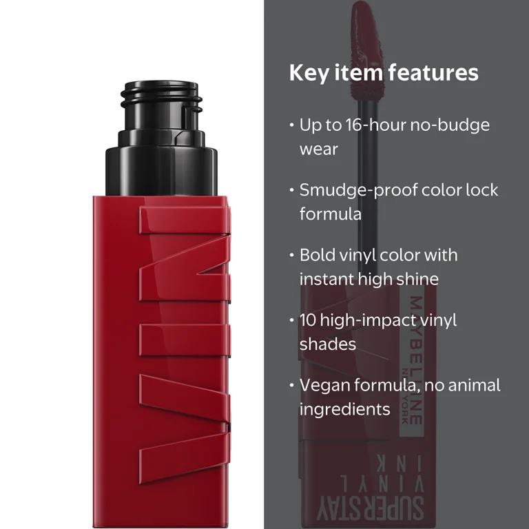 Maybelline SuperStay Vinyl Ink Liquid Lipstick, 10 shades