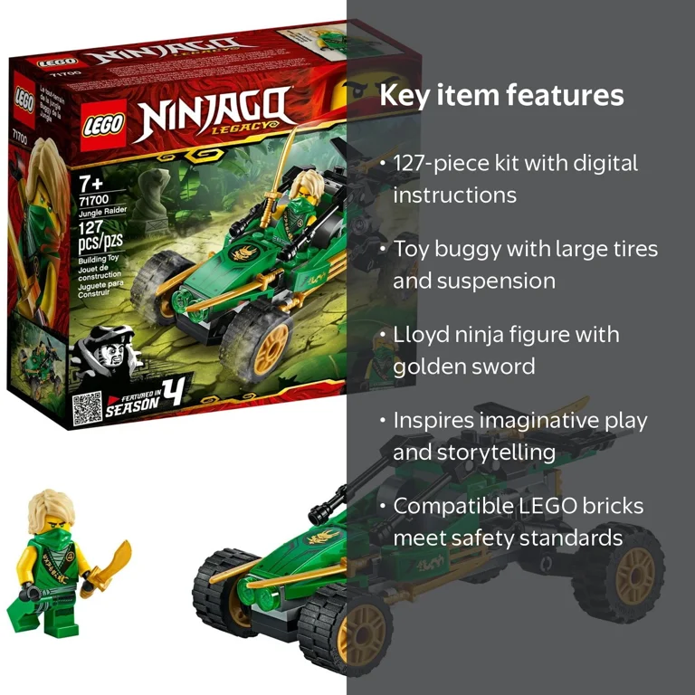 LEGO, NINJAGO Legacy Jungle Raider Toy Buggy Building Kit, 71700