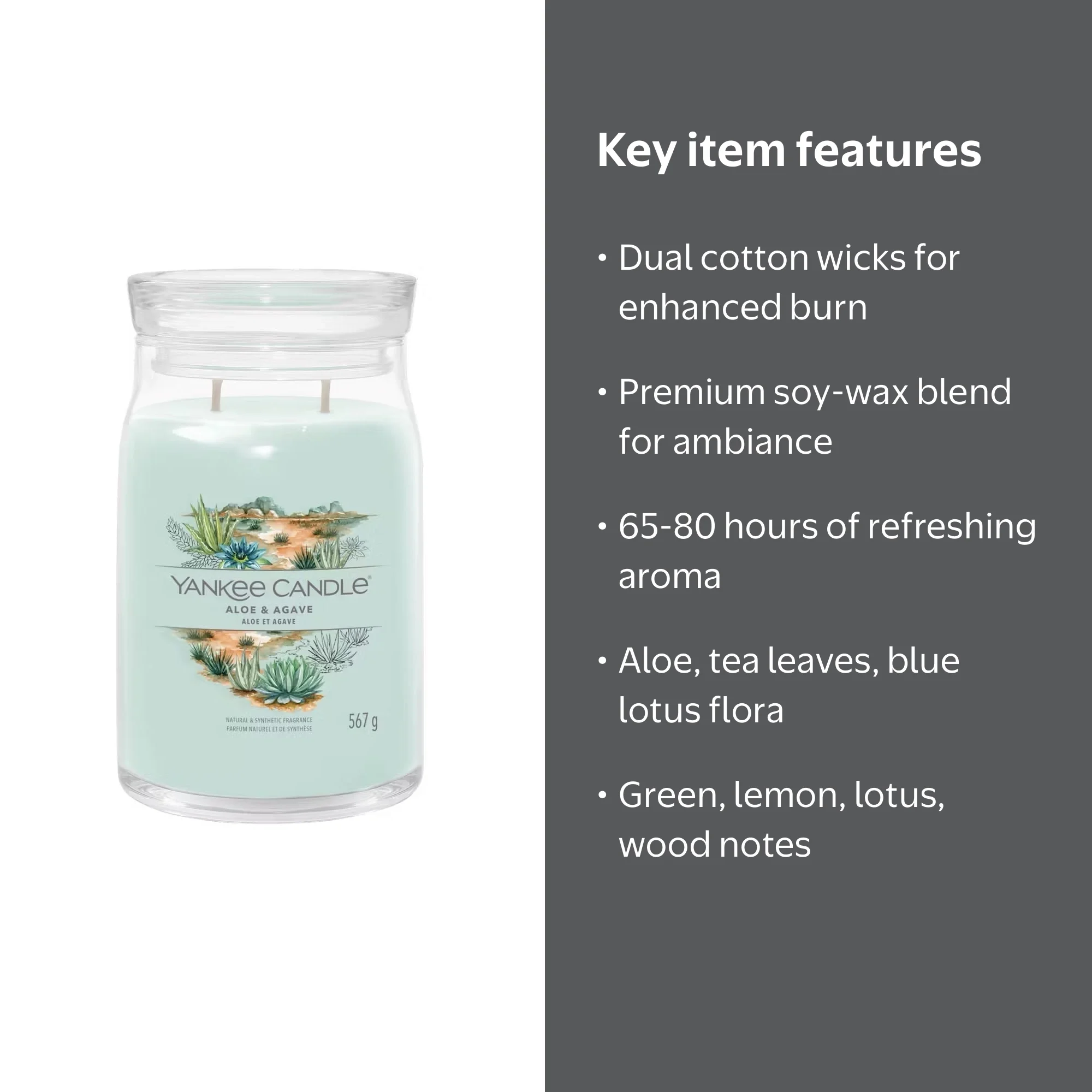 Yankee Candle Aloe & Agave Large 2-Wick Signature Jar Candle - Walmart.com