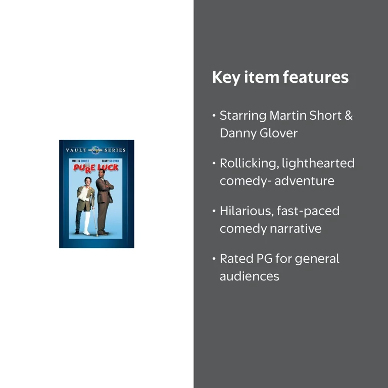 Universal, Pure Luck DVD, Martin Short, Danny Glover, Comedy