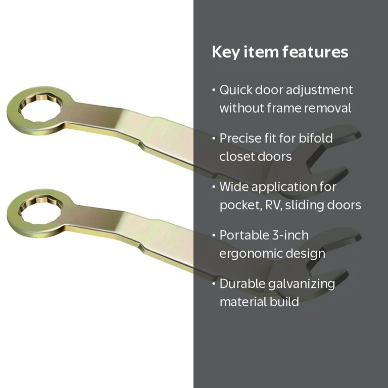 2-Pack Pocket Door Adjustment Wrench – 3/8" & 5/16" – For Bifold Closet Door Pivot Adjusting
